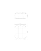 Pouf velours Maurice chocolat - 95x95x40 cm