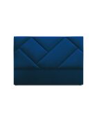 Cabecero Alpilles de terciopelo azul real - 140x8x120 cm