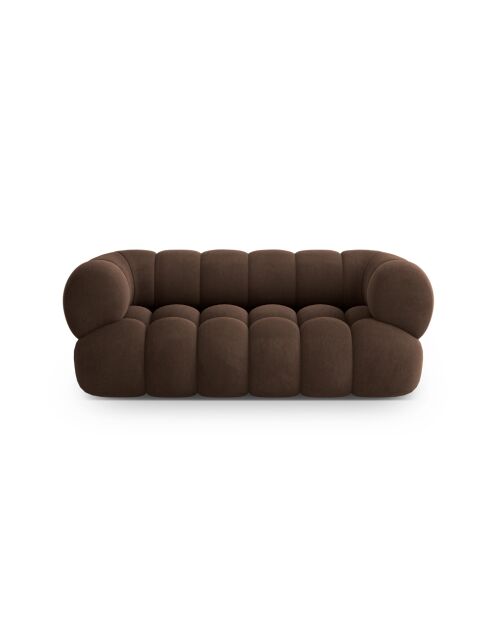 Sofa van chocoladefluweel Maurice - 180x95x70 cm