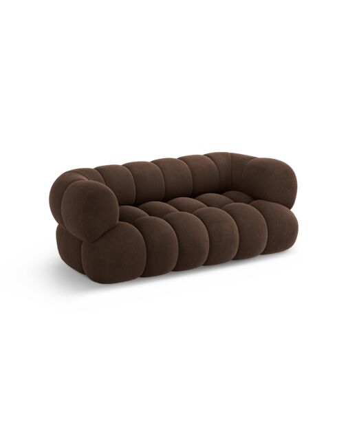 Sofa van chocoladefluweel Maurice - 180x95x70 cm