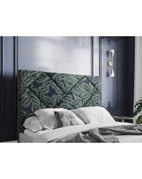 Alpilles Kopfteil aus Samt mit Dschungelmuster - 160x8x120 cm