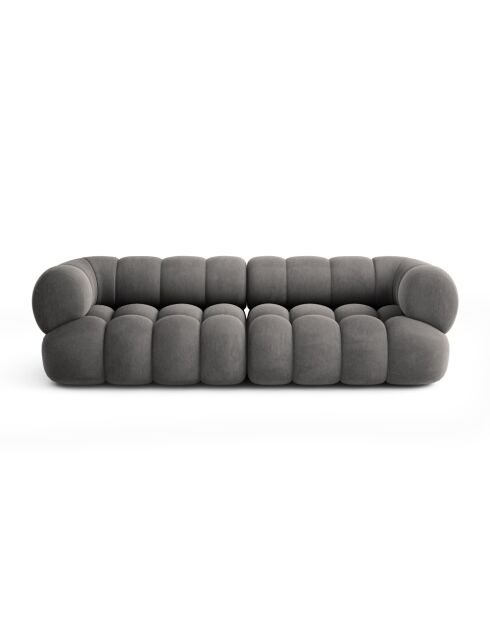 Modulares Sofa Maurice aus grauem Samt - 240x95x70 cm