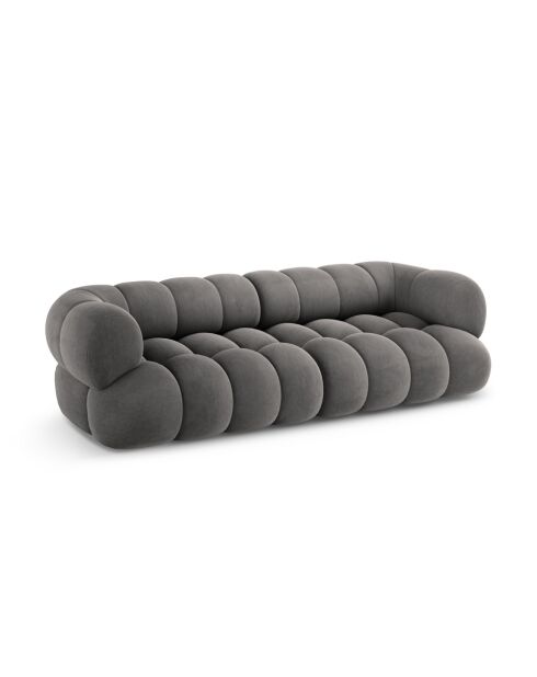 Modulares Sofa Maurice aus grauem Samt - 240x95x70 cm