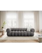 Modulares Sofa Maurice aus grauem Samt - 240x95x70 cm