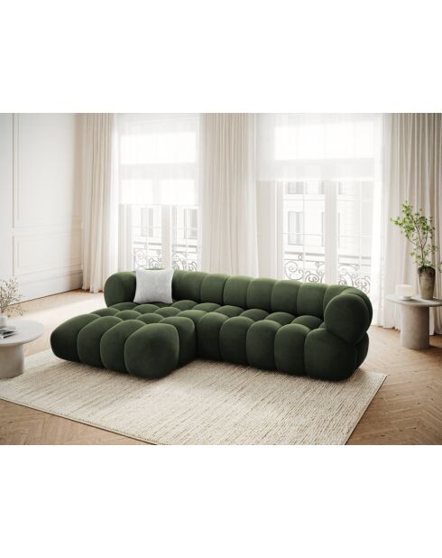 Maurice grünes modulares rechtes Ecksofa - 270x165x70 cm
