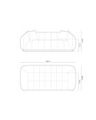 Beiges Sofa Julia - 225x100x68 cm