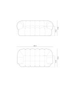 Maurice hellgraues Sofa - 180x95x70 cm