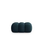 Pouf velours Maurice pétrole profond - 95x95x40 cm