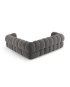 Divano angolare modulare in velluto grigio Maurice - 245x245x70 cm