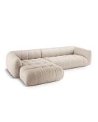 Beiges modulares Ecksofa Julia links - 295x170x68 cm
