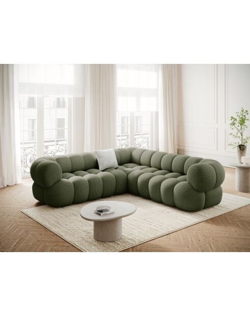 Modulares Ecksofa Maurice grün - 245x245x70 cm