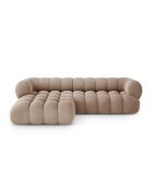 Maurice Modulares rechtes Ecksofa aus Samt dunkelbeige - 270x165x70 cm