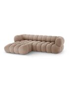 Maurice Modulares rechtes Ecksofa aus Samt dunkelbeige - 270x165x70 cm