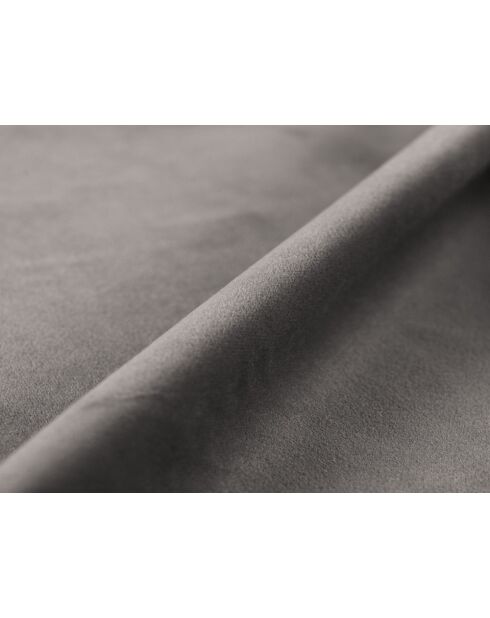 Cama tipo baúl de terciopelo con cabecera Cameron gris - 226x186x95 cm