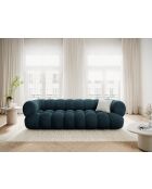 Modulaire fluwelen bank Maurice diep petrol - 240x95x70 cm