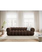 Modulaire bank van chocoladefluweel Maurice - 240x95x70 cm