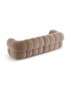 Modulares Sofa Maurice aus Samt dunkelbeige - 240x95x70 cm