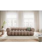 Modulares Sofa Maurice aus Samt dunkelbeige - 240x95x70 cm