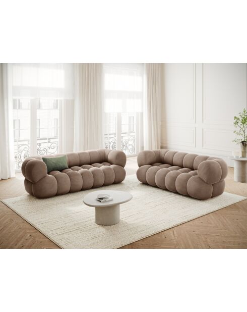 Maurice dunkelbeiges Sofa - 210x95x70 cm