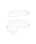 Maurice modulares linkes Ecksofa hellbeige - 270x165x70 cm