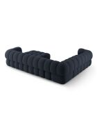 Maurice modulaire panoramische hoekbank links marineblauw - 335x245x70 cm