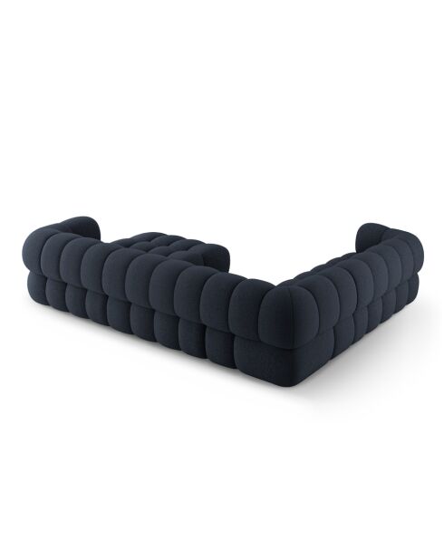 Maurice modulaire panoramische hoekbank links marineblauw - 335x245x70 cm