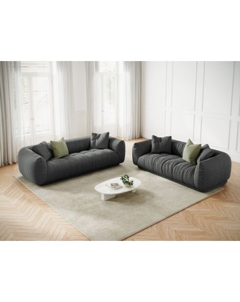 Julia Graphitsofa - 225x100x68 cm