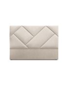 Testiera in velluto Alpilles beige chiaro - 180x8x120 cm