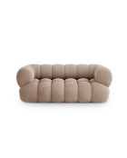 Samtsofa Maurice dunkelbeige - 180x95x70 cm