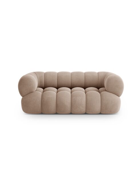 Samtsofa Maurice dunkelbeige - 180x95x70 cm