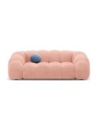Roze fluwelen bank Lyna - 212x114x72 cm