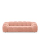 Sofa Lyna aus rosafarbenem Samt - 245x114x72 cm
