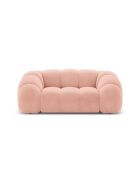 Sofa Lyna aus rosafarbenem Samt - 180x114x72 cm