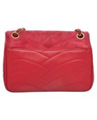 Bolso con solapa de coral rosa Pagoda - 20x12x7 cm - Buen estado