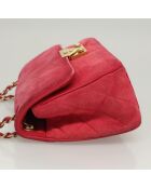 Bolso con solapa de coral rosa Pagoda - 20x12x7 cm - Buen estado