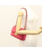 Bolso con solapa de coral rosa Pagoda - 20x12x7 cm - Buen estado