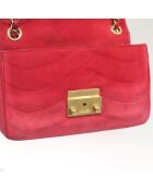 Bolso con solapa de coral rosa Pagoda - 20x12x7 cm - Buen estado