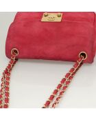 Bolso con solapa de coral rosa Pagoda - 20x12x7 cm - Buen estado