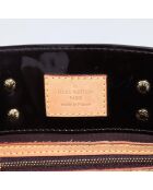 Bolsa de lectura negra patentada/marrón claro - 23x18x9,5 cm - Buen estado