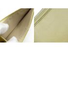 Gele leren portemonnee met ritssluiting - 13,5x8,5 cm - Uitstekende conditie