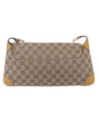 Beige schoudertas met tijgerbedeltje - 32x15x32 cm - Goede conditie