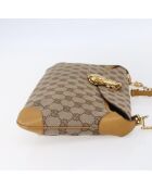 Beige schoudertas met tijgerbedeltje - 32x15x32 cm - Goede conditie