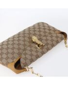 Beige schoudertas met tijgerbedeltje - 32x15x32 cm - Goede conditie