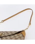 Beige schoudertas met tijgerbedeltje - 32x15x32 cm - Goede conditie