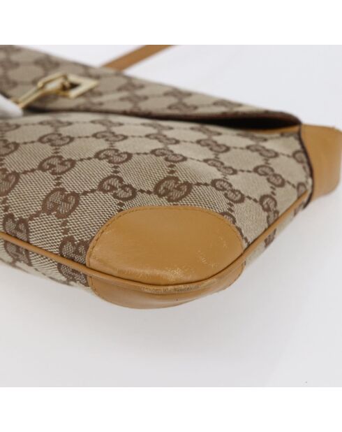 Beige schoudertas met tijgerbedeltje - 32x15x32 cm - Goede conditie