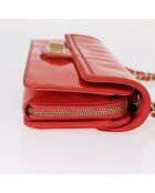 Oranje schoudertas met kettingklep - 27x12x3 cm - Goede conditie