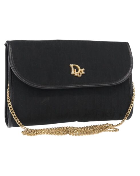 Schwarze Vintage-Schultertasche Trotter - 19x11x3 cm - Guter Zustand