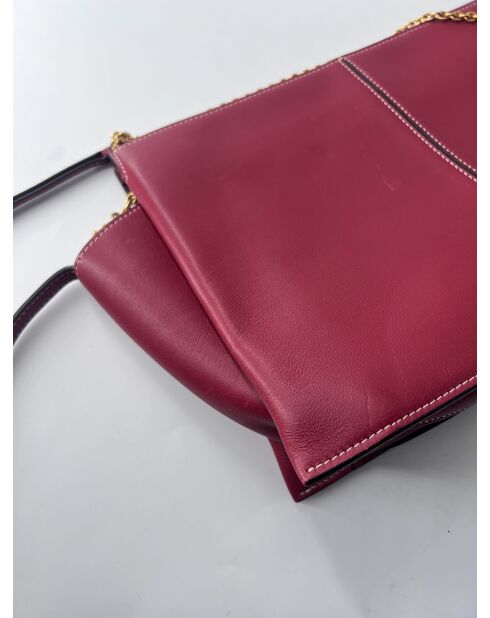 Bandolera triple Bordeaux - 28x18x8 cm - Muy buen estado