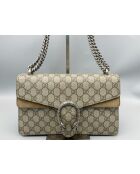 Dionysus tas met handvat aan de bovenkant en ketting Beige - 5x17x26 cm - Goede conditie