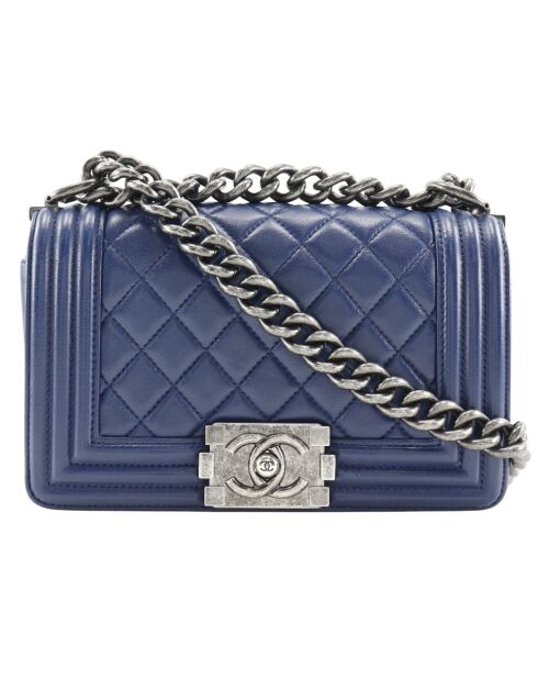 Chanel Blaue Jungentasche - 20x7x14 cm - Guter Zustand